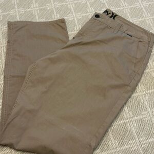 Men’s tan Hurley pants size 38 Nike dry fit